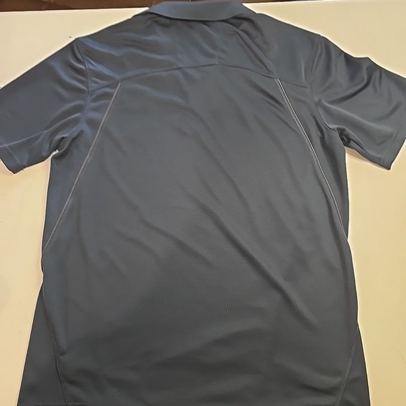 Mercedes Benz Men's Large L Polo Shirt‎ Logo Navy Blue Gray Golf Casual - Picture 8 of 8